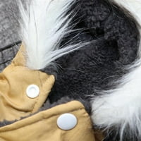 Куче зимно палто с качулки с джобове сгъстяващо топло яке за средно и малки кучета и котки
