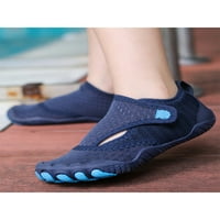 Wazshop Unise Beach Shoe Barefoot Aqua Socks Бързи сухи вода обувки против приплъзване на апартаменти Момичета момчета небрежно дишащо тъмно синьо 3y