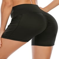 Женски спортни къси панталони с джобове с висока талия тренировка шорти за фитнес зала, които се носят не прожектирани йога къси панталони
