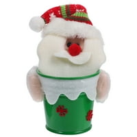 Коледен снежен човек тъкан bo калъф кръг държач домашен коледна украса коледен подарък