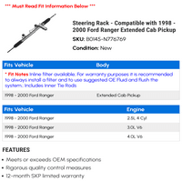 Слаба за кормилен багажник - съвместим с - Ford Ranger Extended Cab Pickup 1999