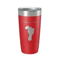 Williams Lake Map Tumbler Travel Mug изолирана лазерна гравирана кафе чаша Ню Мексико Оз Тил