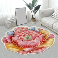 Топлинен трансфер 3D форма на цветя под мат диван Спалня хол килим