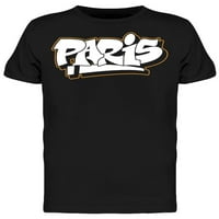 Париж Франция Графити Графична тениска Мъже -Маг от Shutterstock, мъжки малки