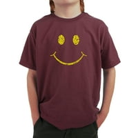 Тениска на момчетата на момчетата - бъди щастливо усмихнато лице