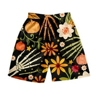 Мъжки хавайски къси панталони Бързо сух теглене плаж шорти Атлетични еластични плажни панталони