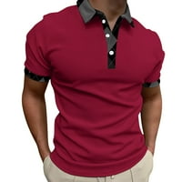 Мъжки поло риза лято Нови ежедневни мъжки риза с къс ръкав твърд цвят три бутони Мъжки ризи за рамо мъжки ризи