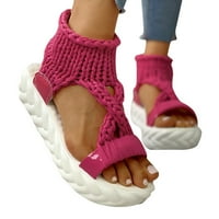 Жени дами модни дебели дъна сандали Причинени обувки Платформа сандали сандали за жени горещо розово 8