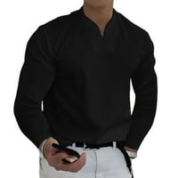 Разхлабени спортни облекла с дълъг ръкав плюс размери за мъже Официално ежедневно парти 2xl тъмно сиво без джобове