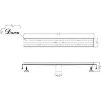Dawn® River Series - Линеен дренаж на душ 24 L, 14G