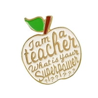 Frcolor Creative Teacher Day Brooch Gift Apple Fark Clothes Pin Fashion Corsage Очарователна гърда за учител