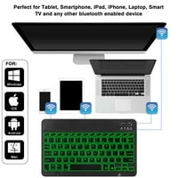 U Лека ергономична клавиатура с фонова RGB светлина, мулти устройства Slim Arfangeable Keyboard Bluetooth 5. и 2.4GHz стабилна клавиатура за връзка за Haocrown HG215BM TV