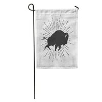 Бизон ядосан бивол на реколта символ бик античен значка градински флаг декоративен флаг къща банер