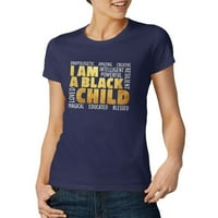 Деца аз съм черно дете - тениска на черната история на историята афроамериканска тениска