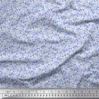 Soimoi Cotton Poplin Fabric Flower Watercolor Print Fabric край двора