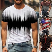 Мъже тениски за улично облекло Графичен къс ръкав ежедневни новост тениска класическо прилягане