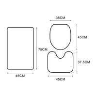 Безпроблемна флорална сакура и магнолии в акварелен стил килимчета за баня комплект килим за килим с корица и капак на тоалетния капак