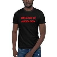 2xl червен директор на аудиологията с къс ръкав памучна тениска от неопределени подаръци