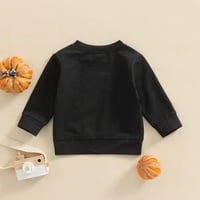 Douhoow Baby Girls Halloween Sweatshirts Есенно бебешко писмо печат дълъг ръкав пуловер върхове