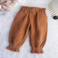 Детски небрежни панталони Момичета „Есен плътни цветни панталони от ведом