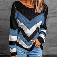 Пуловери за жени модерни кръгли цветни цветни палто кръг