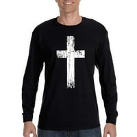 Xtrafly Apparel Men's Cross Crucifi Религиозен Исус Христос Тениска с дълъг ръкав