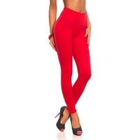 STAMZOD HIGH AREIS SPORTY YOGA PANTS Просверие безпроблемно бягащи панталони Женски еластични стегнати дишащи бързо изсушаване на фитнес йога тренировъчни гамаши червени xxxl