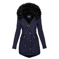Дамски пухкави якета, модни солидни жени ежедневни по -дебели зимно палто палто Chaquetas de invierno para mujer
