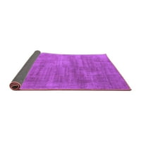 Ahgly Company Indoor Round Oriental Purple Industrial Area Rugs, 7 'Round