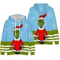 Grinch Unise Sweatshirt, Crew Neck and Animal Print, Grinch Christmas пуловер