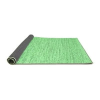 Ahgly Company Indoor Rectangle Abstract Emerald Green Contemporary Area Rugs, 6 '9'