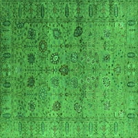 Ahgly Company Indoor Rectangle Oriental Green Industrial Area Rugs, 2 '3'