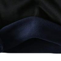 Мъжки пуловер с висок врат с дълъг ръкав ежедневни плетания на пуловера черен размер xxl