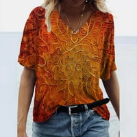 Njoeus дамски върхове y2k върхове модни жени лято отпечатани с къс ръкав тениска тениска ежедневни тройници женски летни върхове на клирънс