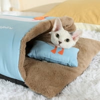 Ruijy Pet Nest Anti-Slip Bottom Поддържайте топлина кашмир патица удобно куче Спално легло възглавница за котка