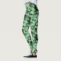 Женски Paddystripes Успех зелени панталони Печат гамаши панталони за йога, работещи с пилатес фитнес топли гамаши зелени s