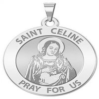 Свети Селин кръг религиозен медал Размер на никел -блъскане на сребро