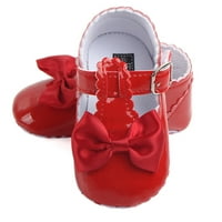 Penkiiy Toddler Shoes Baby Girls Cute Fashion Cust Out Low Неплъзнете меко дъно сандали Поддръжка на глезена Първи пешеходци бебешки обувки 6- месеца червено на хлабина