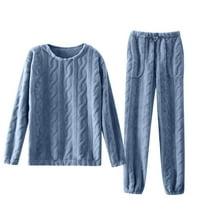 Fanxing Clearance Deals Loungewear for Women Crewneck Pajamas костюми небрежен връх с дълъг ръкав с панталони