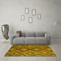 Ahgly Company Indoor Rectangle Southwestern Yellow Country Area Rugs, 2 '4'