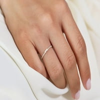 Art Deco Подреждащ се багет пръстен с диамант на Moissanite на 10K Твърдо жълто злато, обещаващ пръстен, годишнина подарък