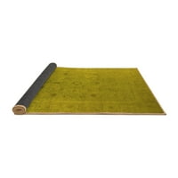 Ahgly Company Indoor Square Oriental Yellow Industrial Area Cugs, 6 'квадрат