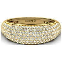 Пръстен с твърд златен диамантен пръстен, персонализиран пръстен, подарък за мама, 14kt златен пръстен, сватбен пръстен