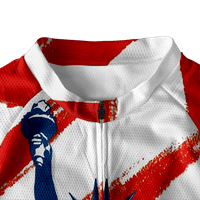 Мъжки американски флаг Патриотична тениска 4 -ти юли риза с късо ръкав за колоездене спортни дрехи