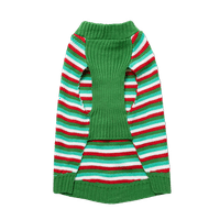 Wondershop Green and Red Stripe Holiday Dog and Cat пуловер в X-Small