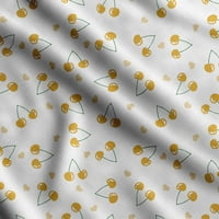 Soimoi акварелен плодов принт, копринена тъкан, декор за шиене на двора, широка, декоративна материя за ризи костюми, сиво и жълто