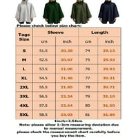 Avamo Ladies Jacket Full Zip Coat Poncho outwear Holiday Chic Cardigan Baggy дълъг ръкав зелено L