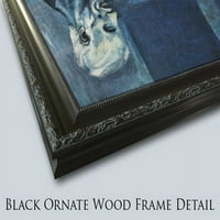Приключенията на мисионера Голяма черна богато украсена дървена рамка на платно от Джехан Жорж Виберт