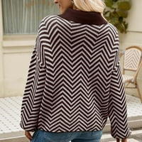 Дамски пуловери Женски моден ежедневен цвят с дълъг ръкав V-образно деколте пуловер продажба