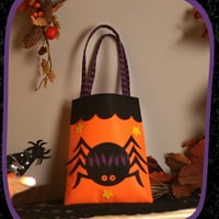 mtvxesu Хелоуин нетъкани чанти Сладки паяжи чанти бонбони чанти трик или лечение чанти парти тотални чанти за подарък с дръжки парти благосклонни деца рожден ден